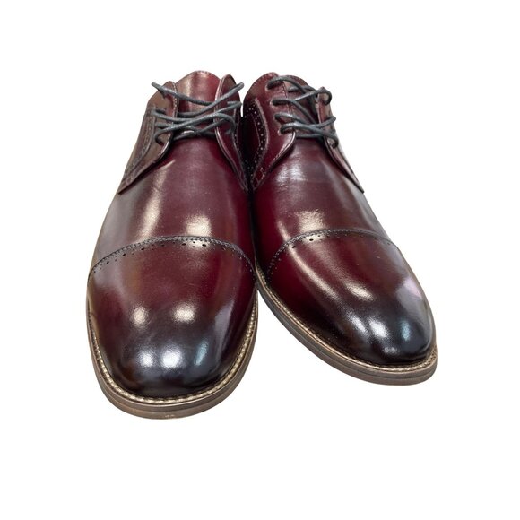 Stacy Adams Mens Burgundy Leather Oxford Dress Shoes Size 14W SKU 9780 main image 13